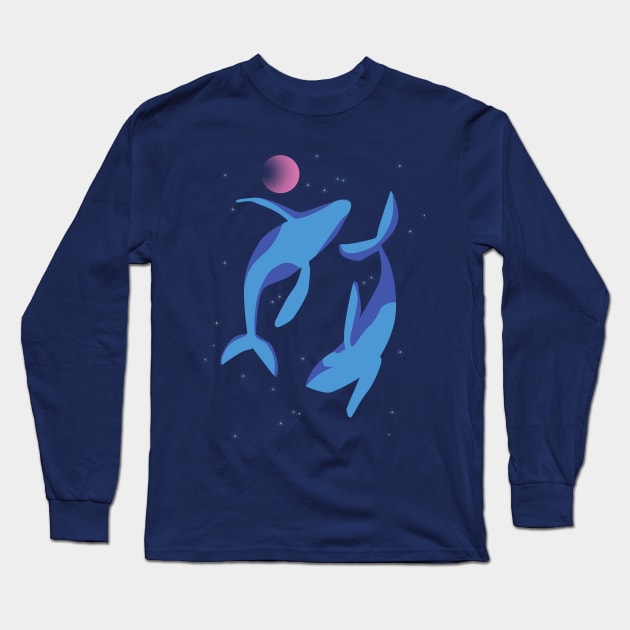 Whales Long Sleeve T-Shirt by Petras